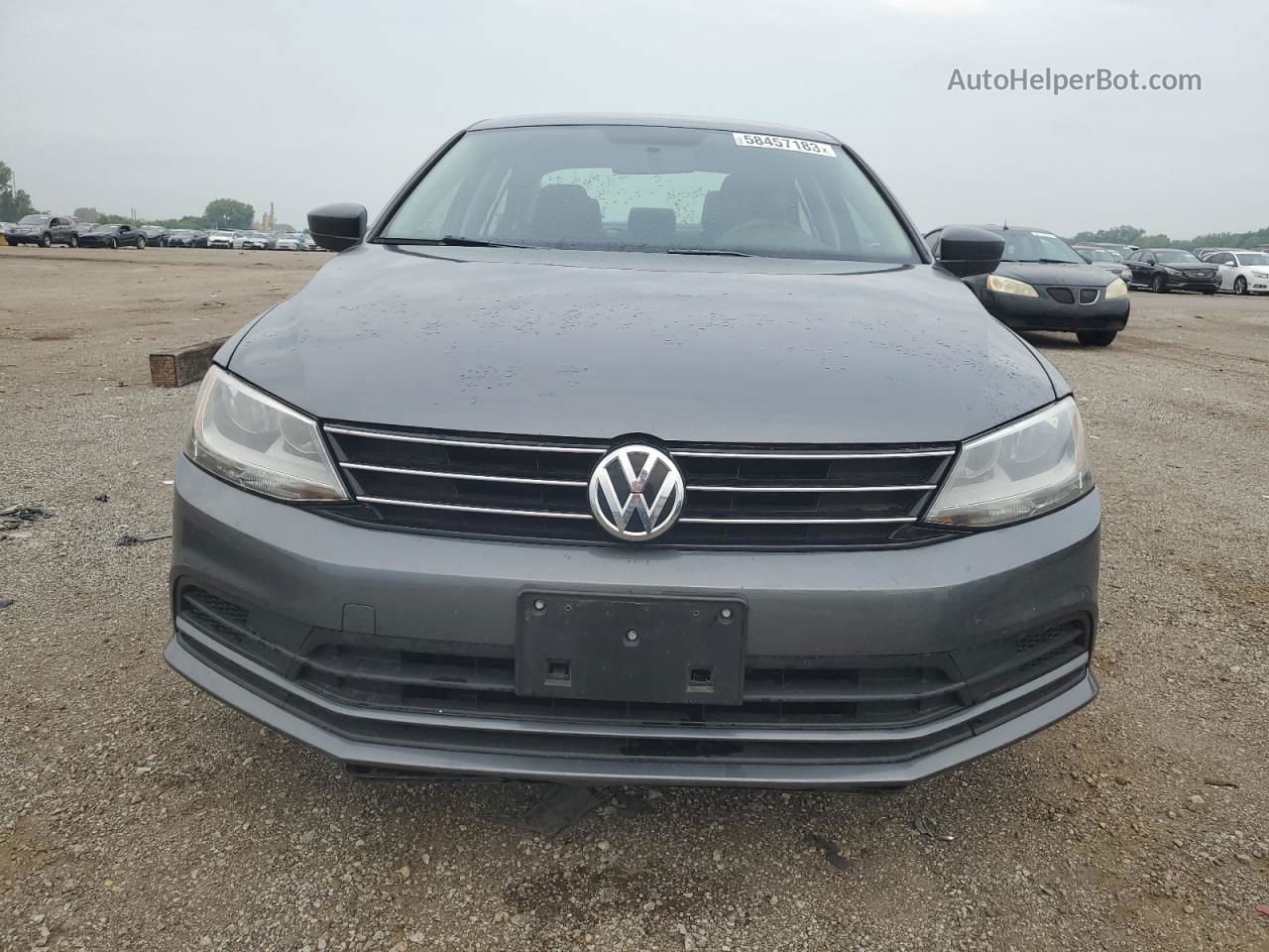 2016 Volkswagen Jetta S Серый vin: 3VW267AJ6GM255506