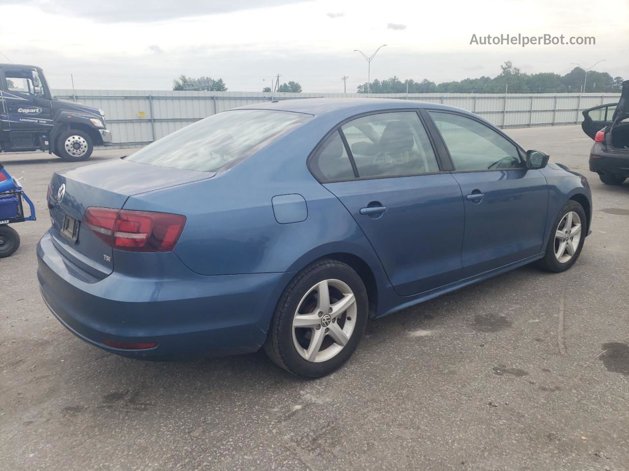 2016 Volkswagen Jetta S Blue vin: 3VW267AJ6GM364483