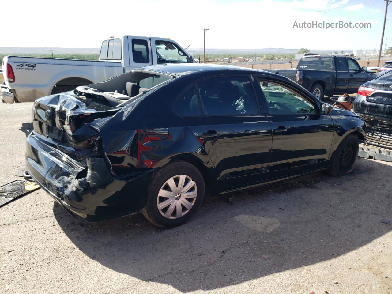 2016 Volkswagen Jetta S Black vin: 3VW267AJ6GM407851