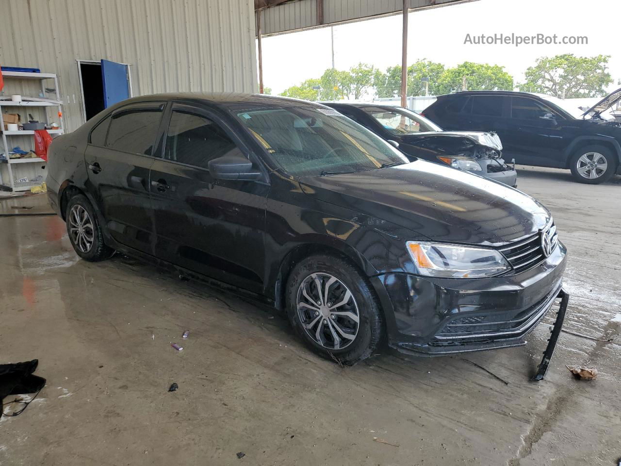 2016 Volkswagen Jetta S Черный vin: 3VW267AJ6GM414119