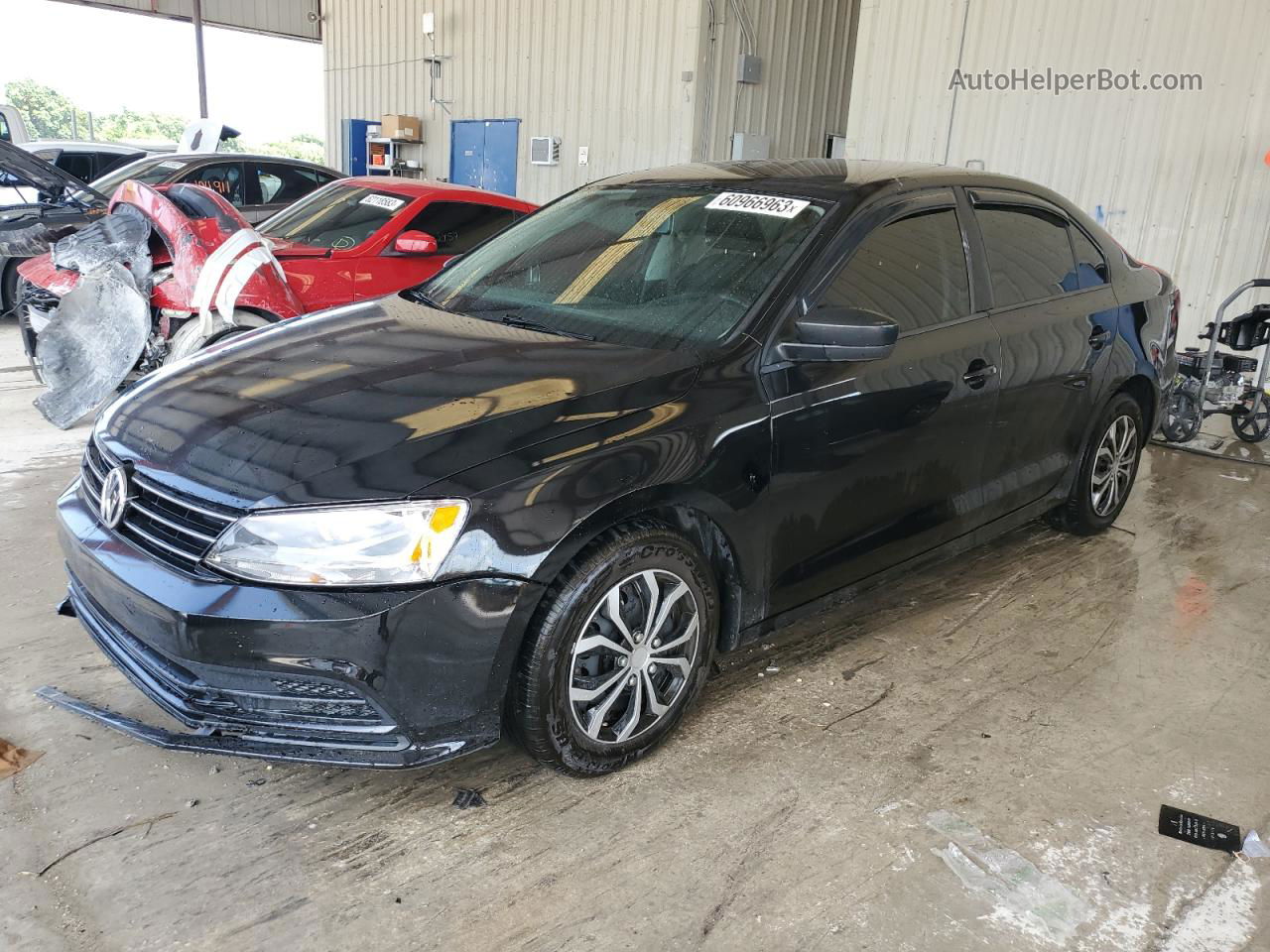 2016 Volkswagen Jetta S Черный vin: 3VW267AJ6GM414119