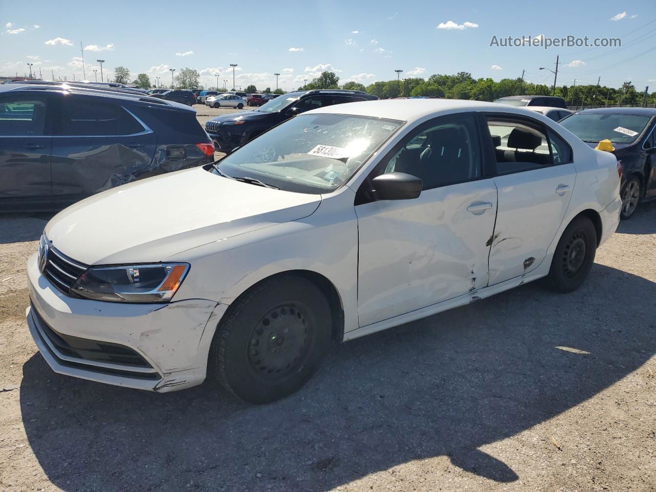 2016 Volkswagen Jetta S White vin: 3VW267AJ7GM204306