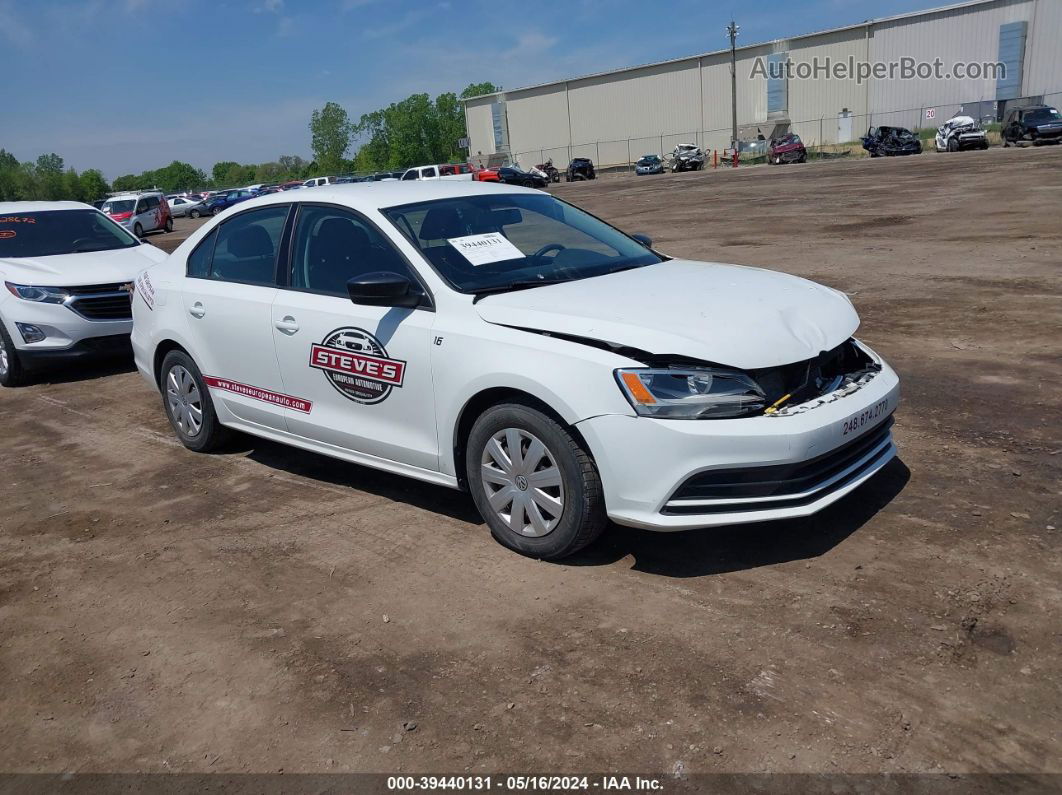 2016 Volkswagen Jetta 1.4t S White vin: 3VW267AJ7GM213250