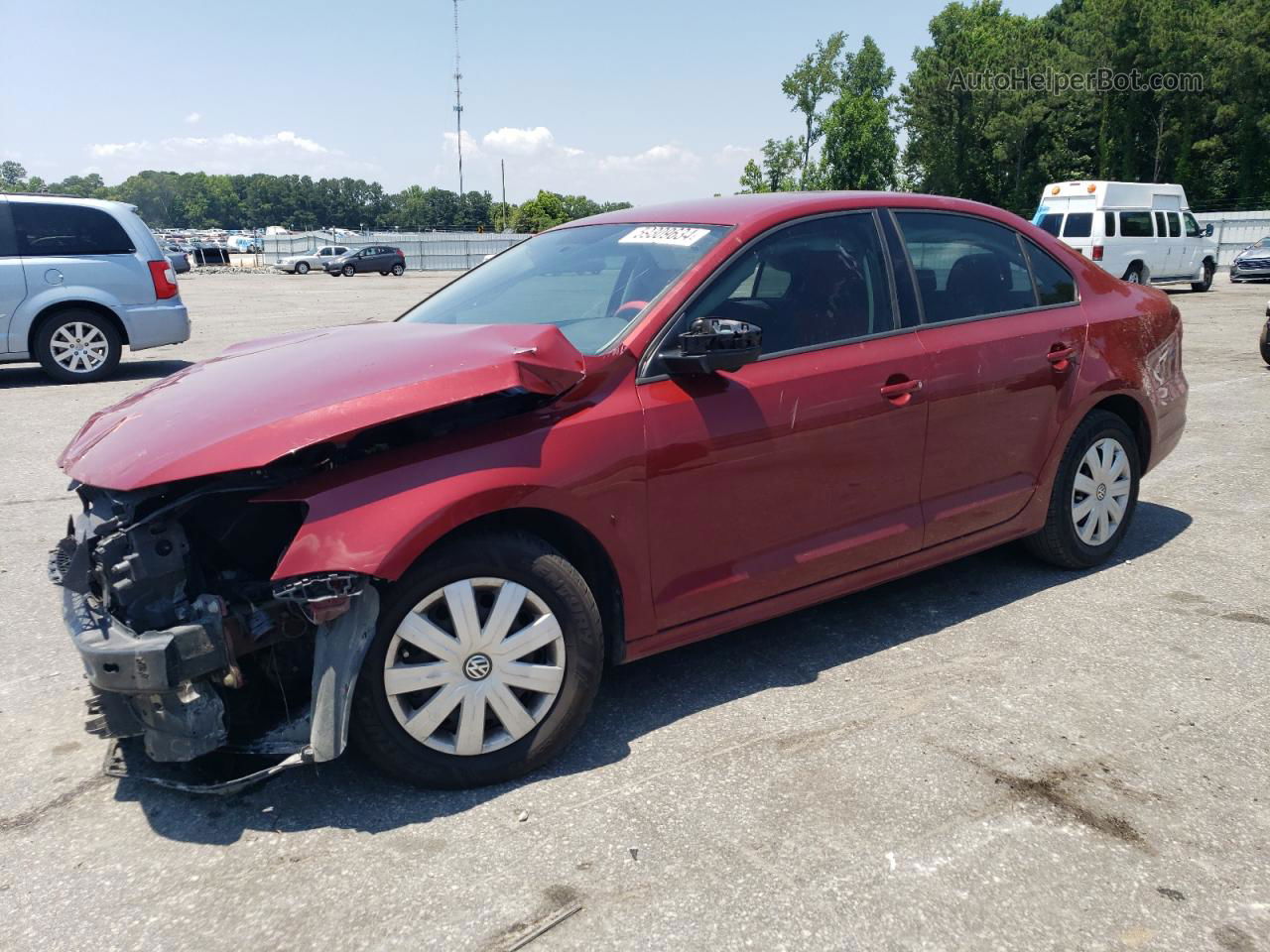 2016 Volkswagen Jetta S Red vin: 3VW267AJ7GM289180