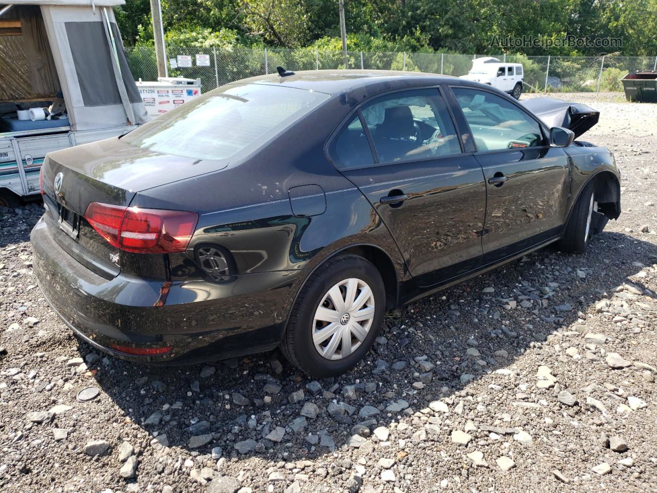 2016 Volkswagen Jetta S Black vin: 3VW267AJ8GM248007