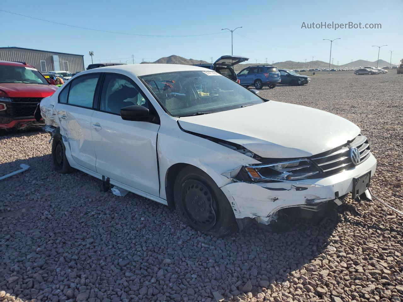 2016 Volkswagen Jetta S White vin: 3VW267AJ8GM274784