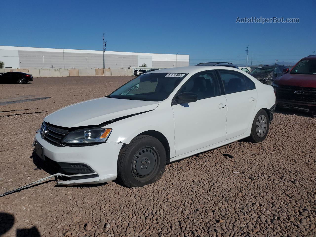 2016 Volkswagen Jetta S White vin: 3VW267AJ8GM274784