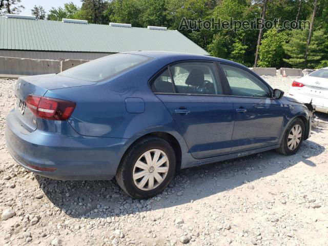 2016 Volkswagen Jetta S Синий vin: 3VW267AJ8GM290774