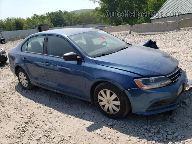 2016 Volkswagen Jetta S Синий vin: 3VW267AJ8GM290774