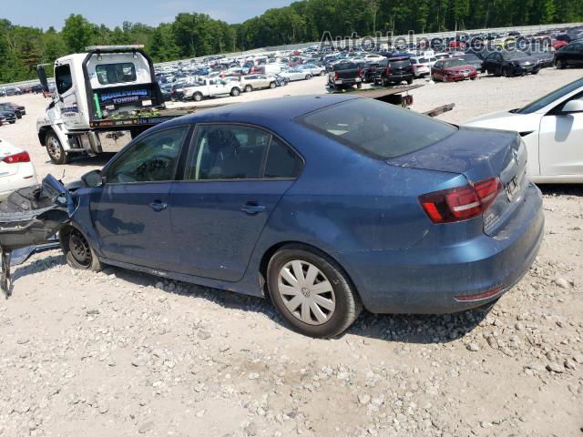 2016 Volkswagen Jetta S Синий vin: 3VW267AJ8GM290774