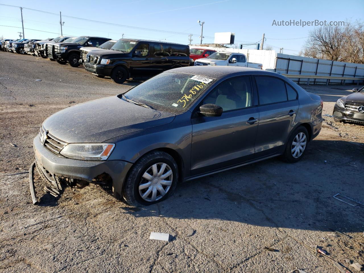 2016 Volkswagen Jetta S Gray vin: 3VW267AJ8GM313437