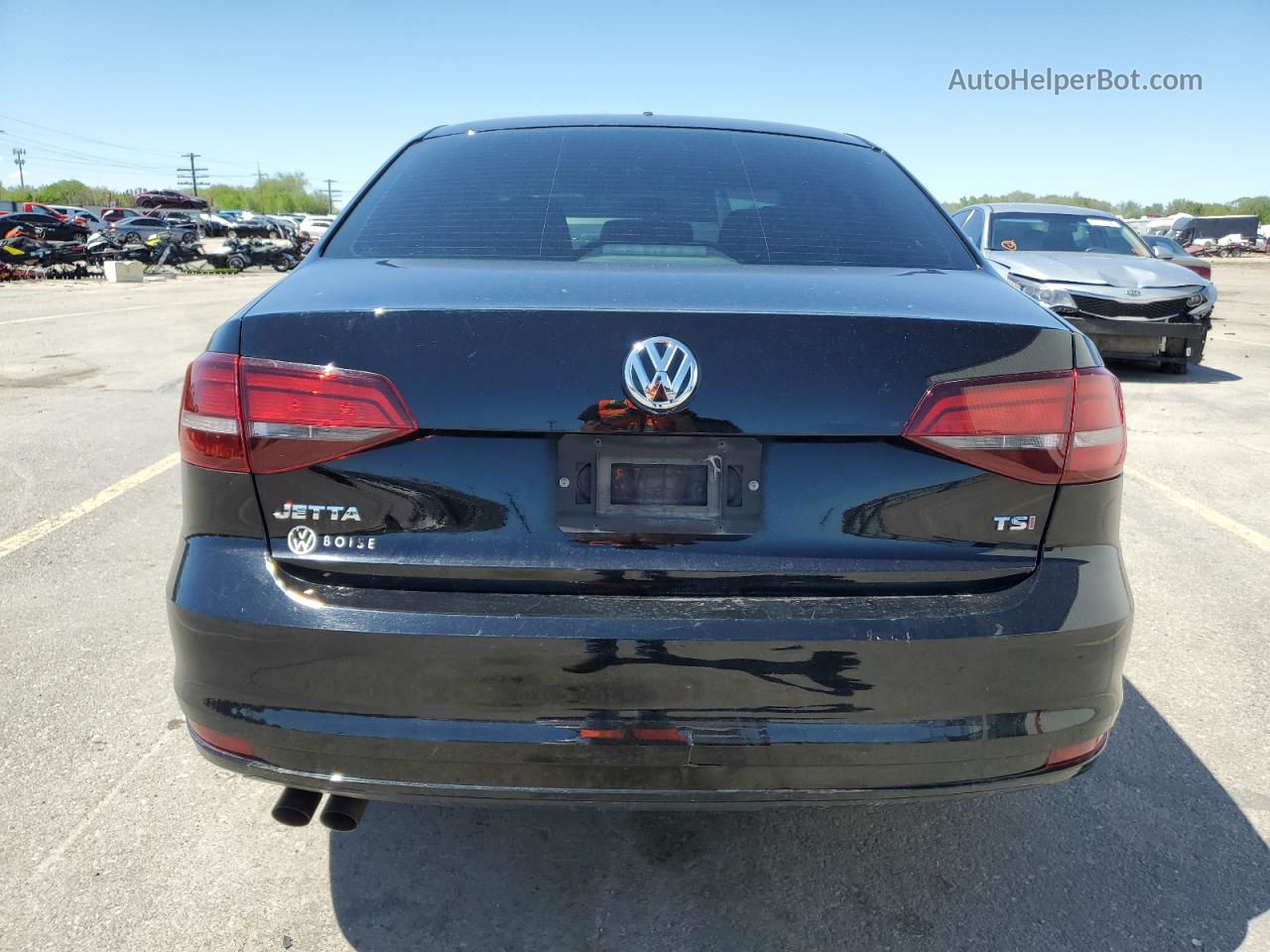 2016 Volkswagen Jetta S Black vin: 3VW267AJ8GM403087