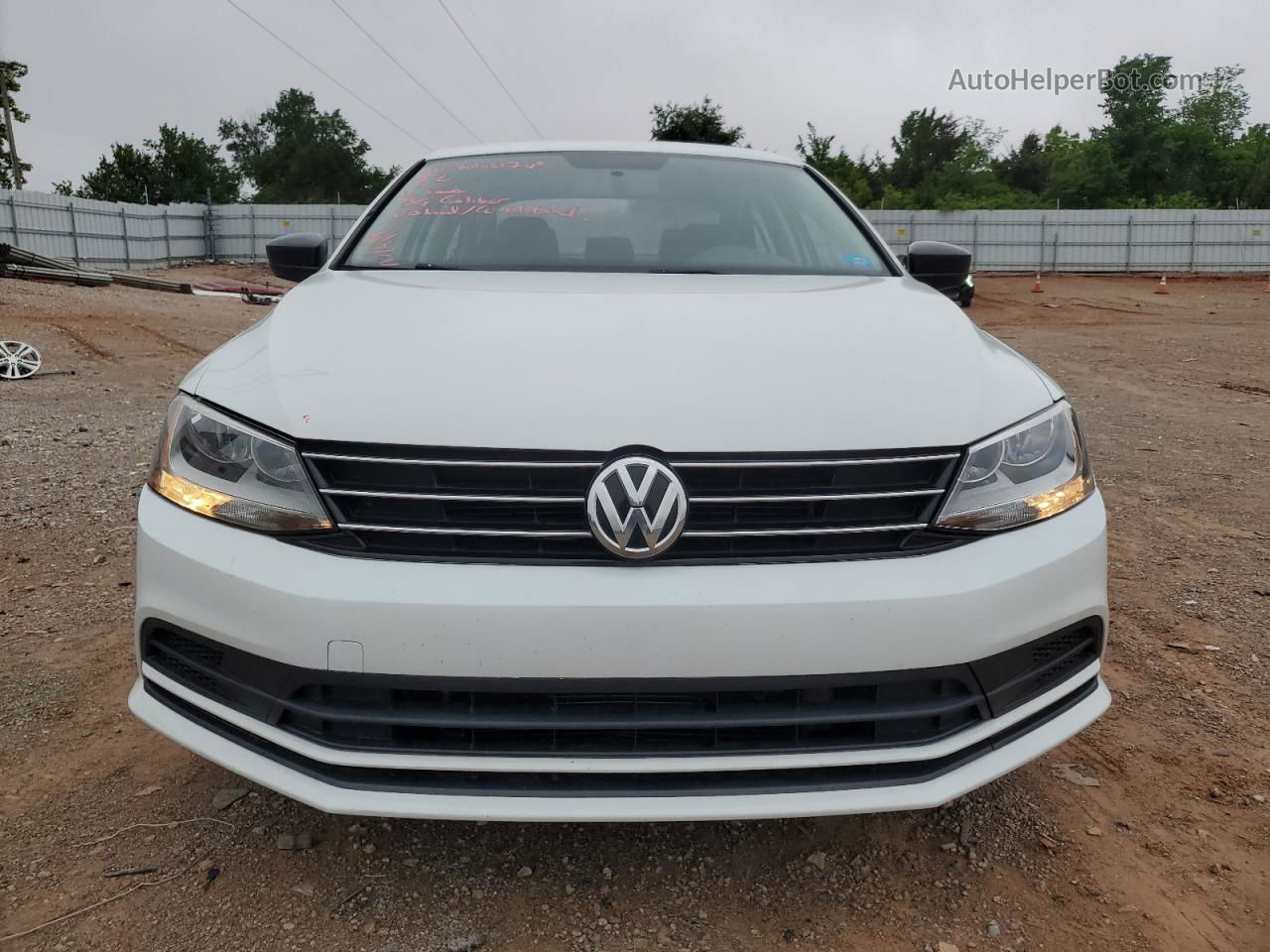 2016 Volkswagen Jetta S Белый vin: 3VW267AJ8GM414395