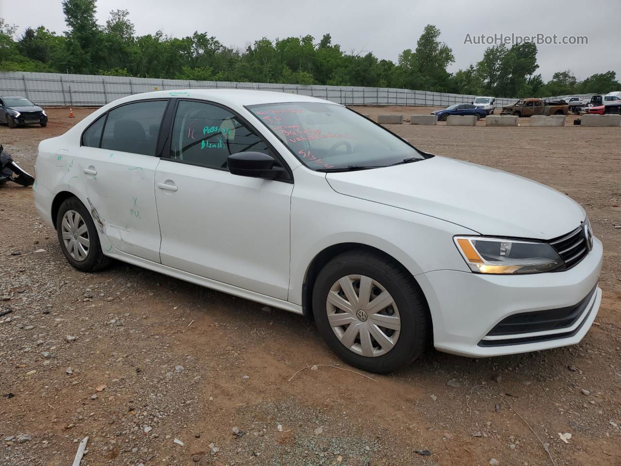 2016 Volkswagen Jetta S White vin: 3VW267AJ8GM414395