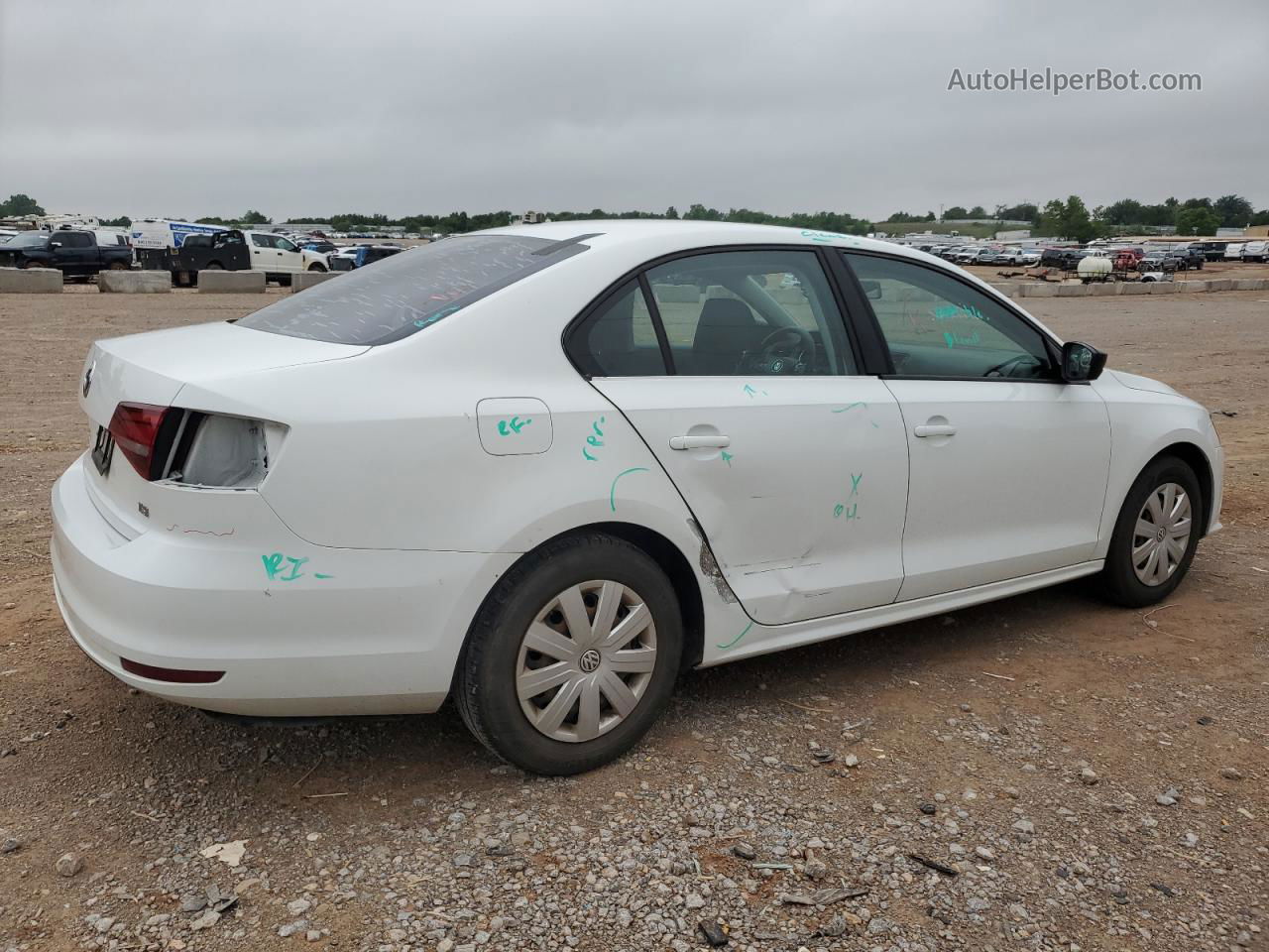 2016 Volkswagen Jetta S Белый vin: 3VW267AJ8GM414395