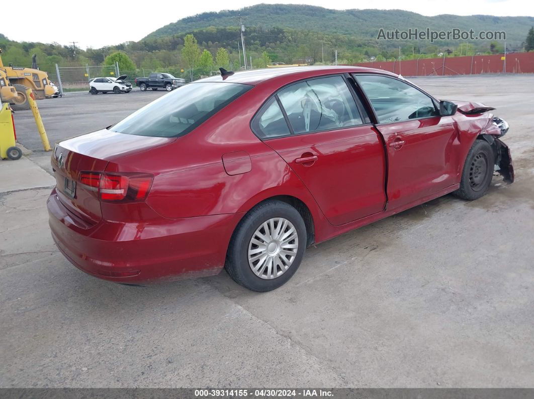 2016 Volkswagen Jetta 1.4t S Red vin: 3VW267AJ8GM416230