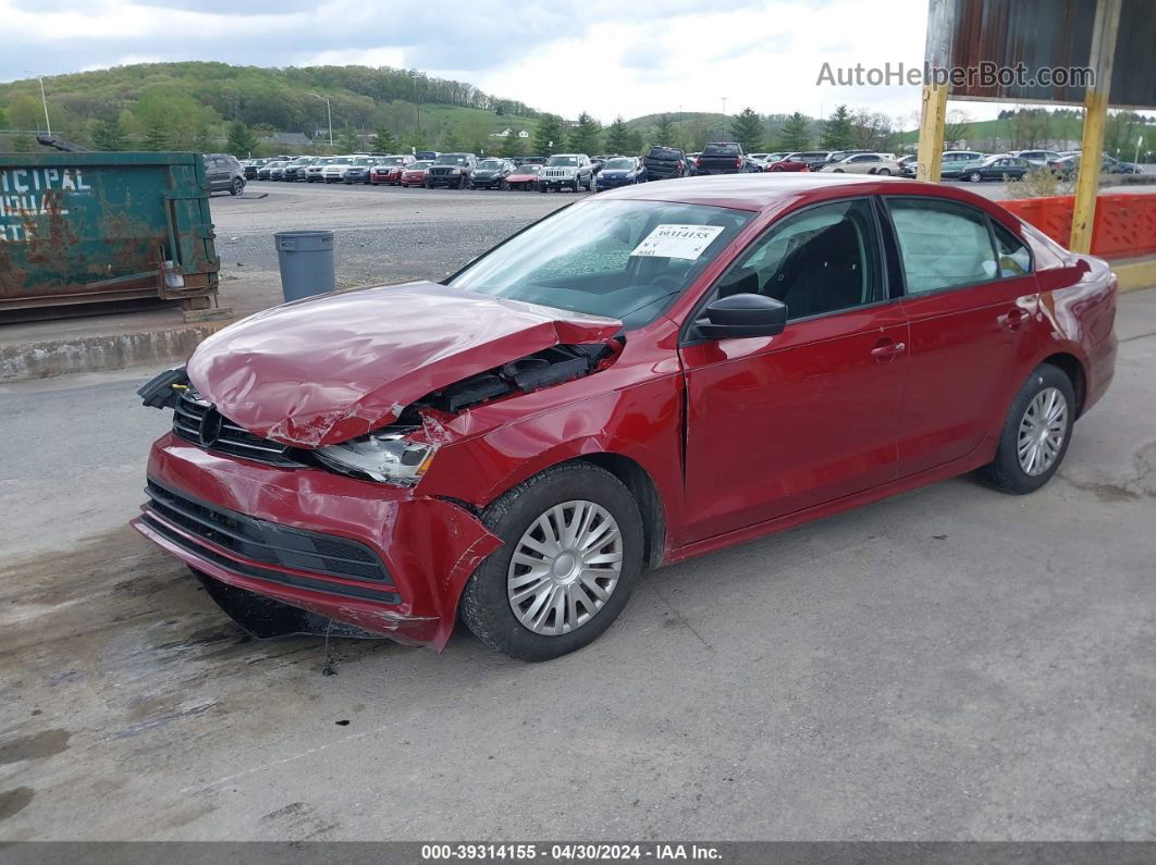 2016 Volkswagen Jetta 1.4t S Red vin: 3VW267AJ8GM416230