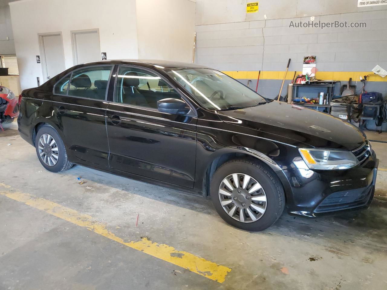 2016 Volkswagen Jetta S Black vin: 3VW267AJ9GM235749