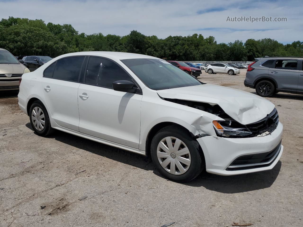 2016 Volkswagen Jetta S Белый vin: 3VW267AJ9GM296003