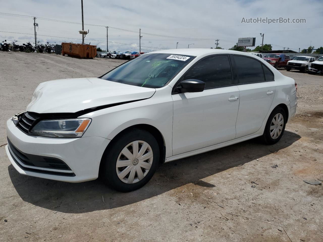 2016 Volkswagen Jetta S Белый vin: 3VW267AJ9GM296003