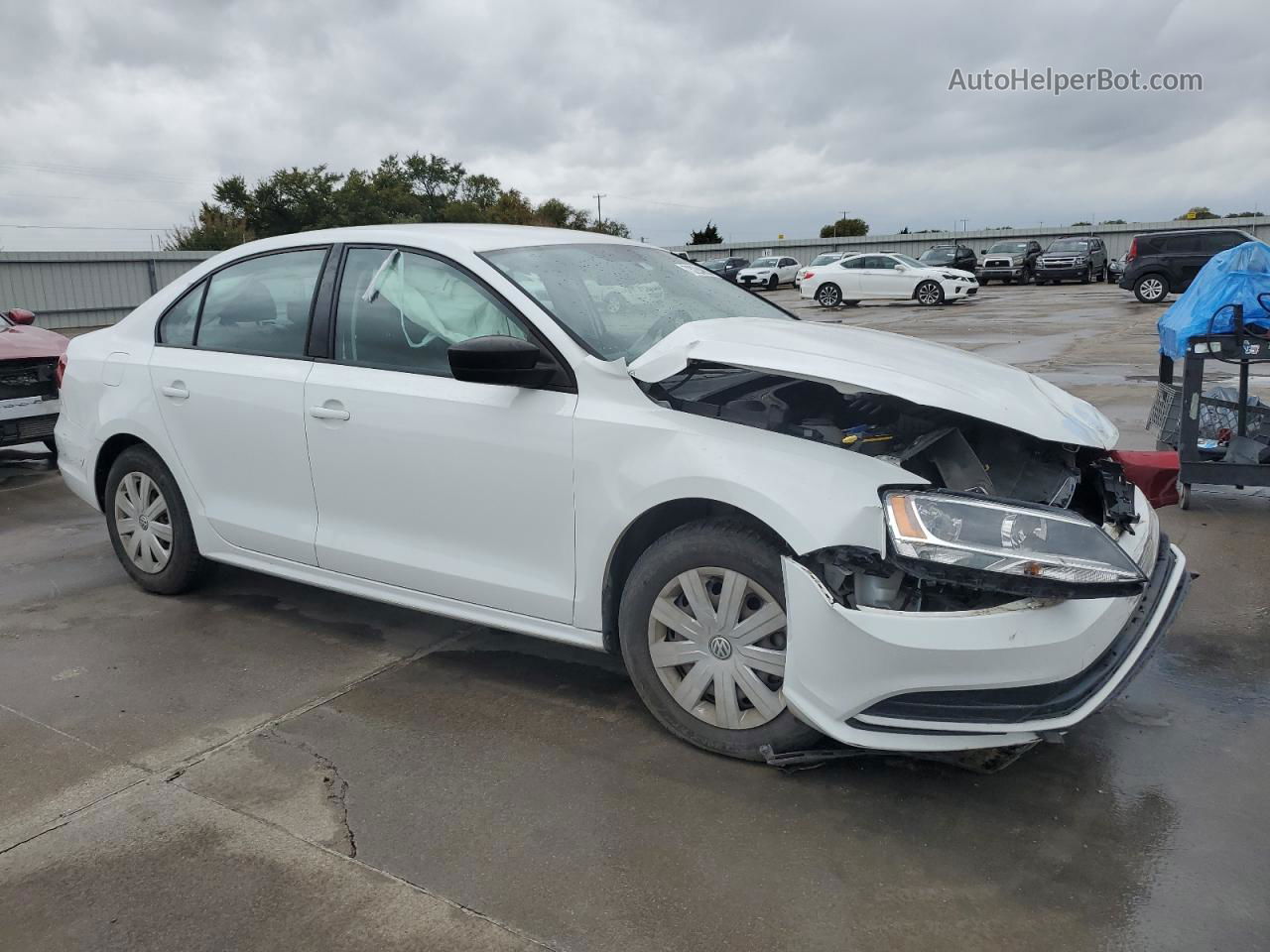 2016 Volkswagen Jetta S White vin: 3VW267AJ9GM308358