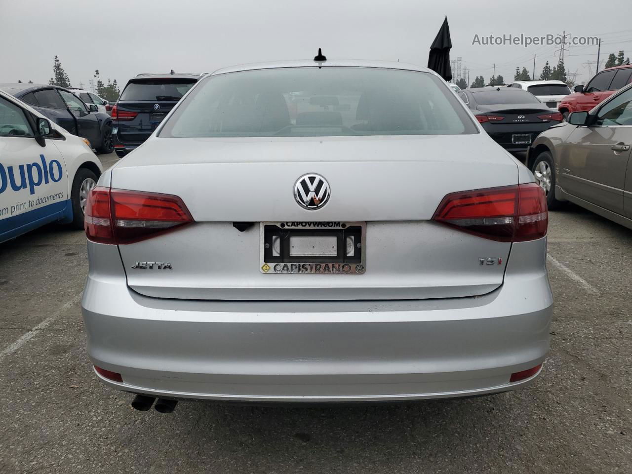 2016 Volkswagen Jetta S Серебряный vin: 3VW267AJ9GM341179