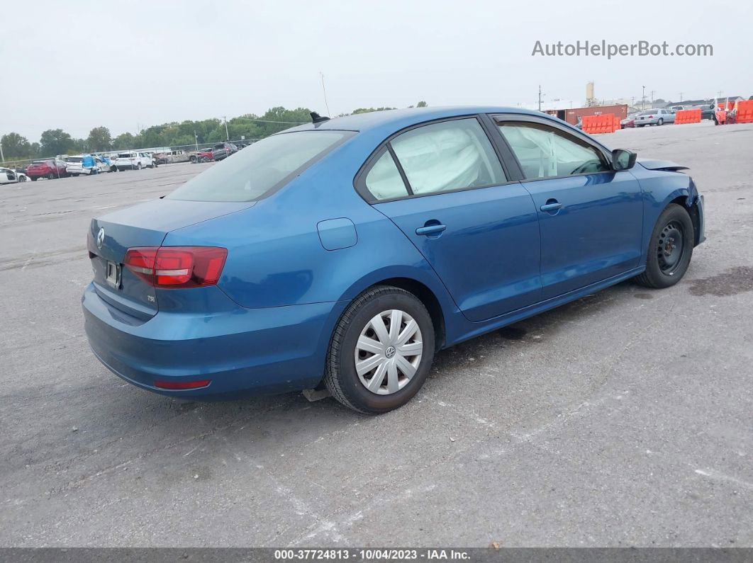 2016 Volkswagen Jetta 1.4t S Blue vin: 3VW267AJ9GM357916