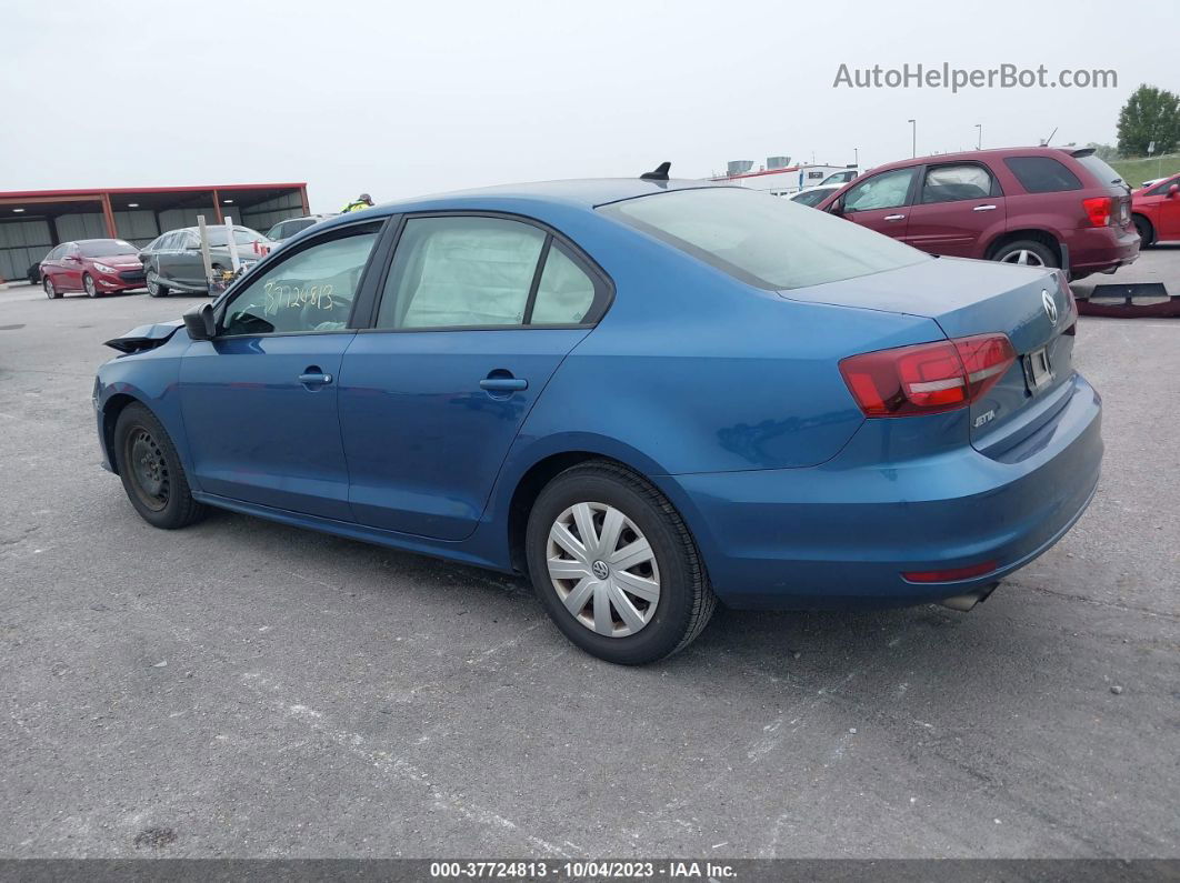 2016 Volkswagen Jetta 1.4t S Blue vin: 3VW267AJ9GM357916