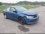 2016 Volkswagen Jetta 1.4t S Blue vin: 3VW267AJ9GM357916