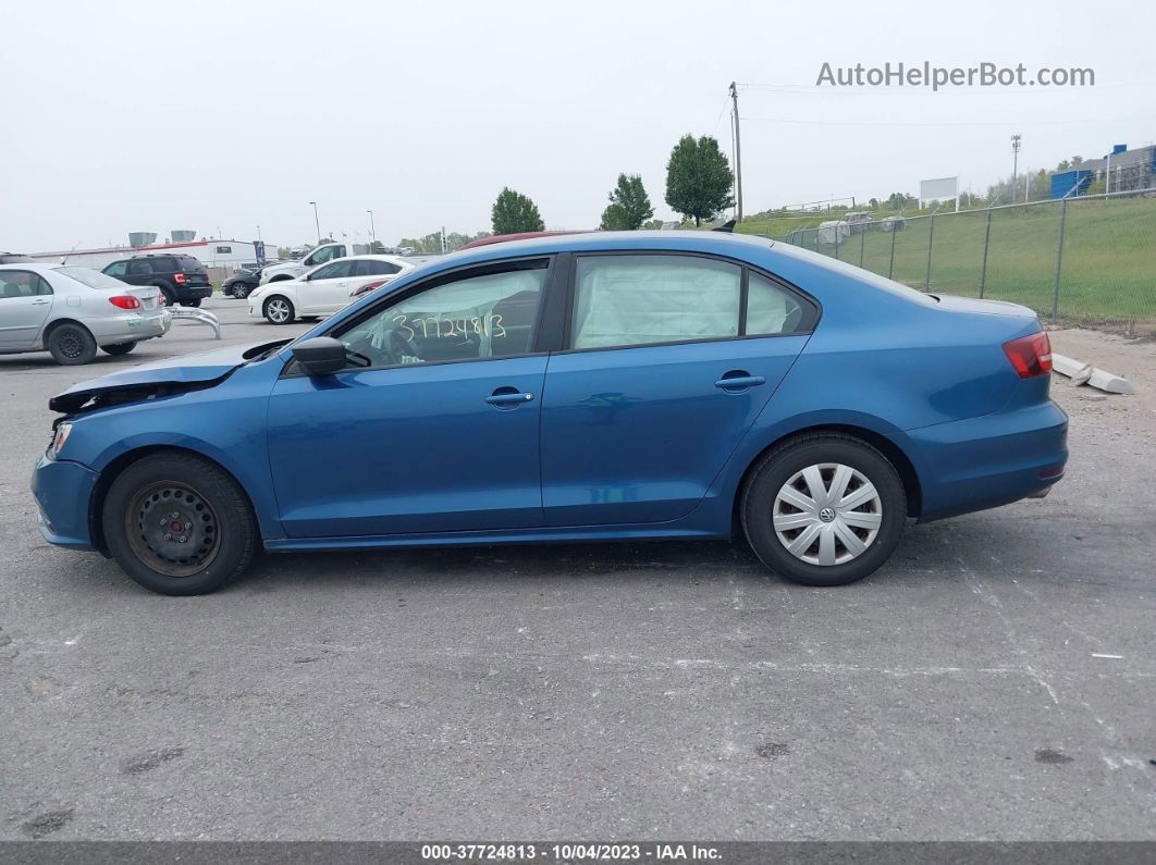 2016 Volkswagen Jetta 1.4t S Blue vin: 3VW267AJ9GM357916