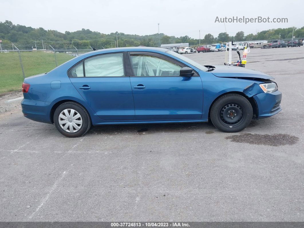 2016 Volkswagen Jetta 1.4t S Blue vin: 3VW267AJ9GM357916