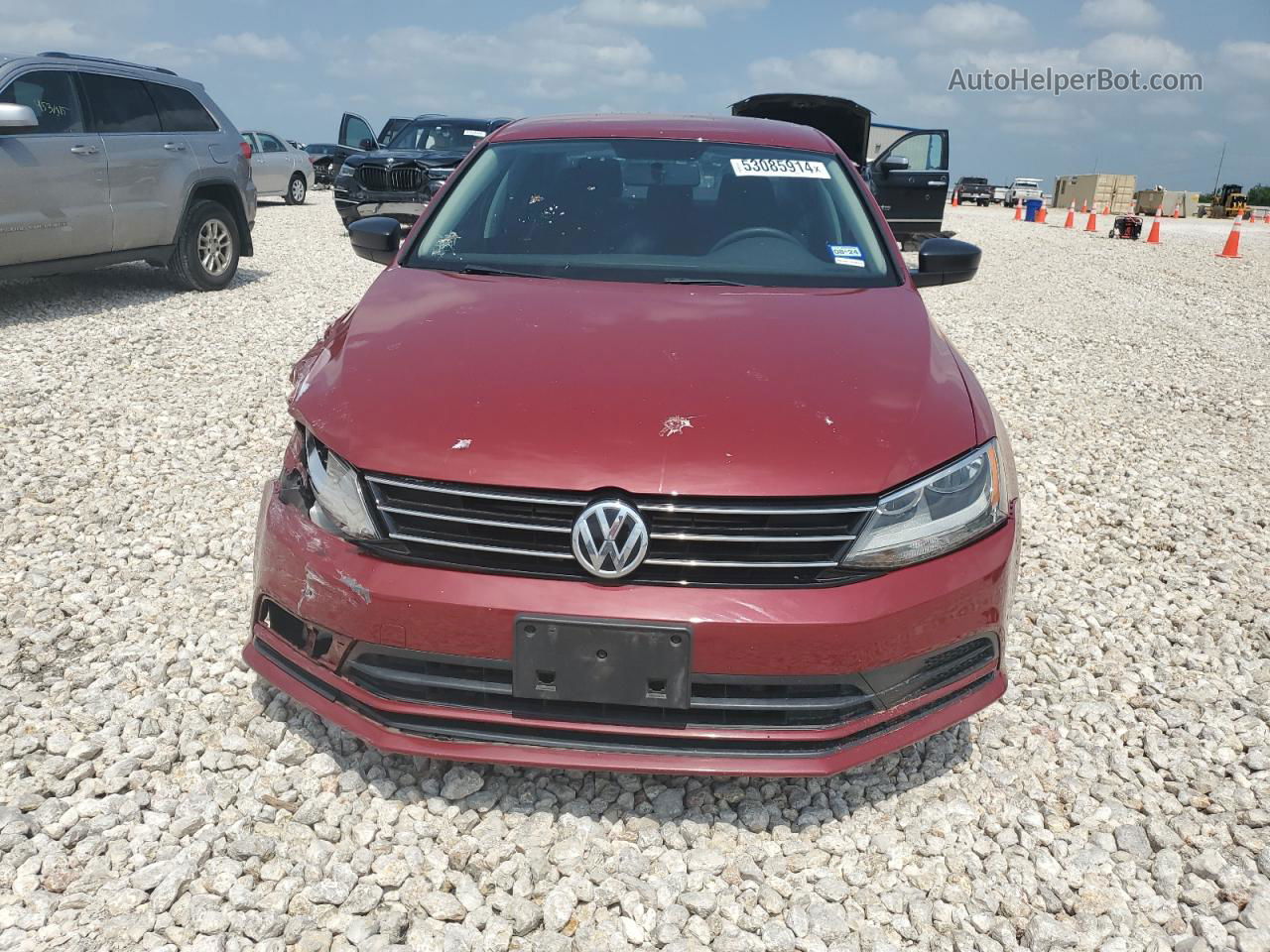 2016 Volkswagen Jetta S Burgundy vin: 3VW267AJ9GM362114