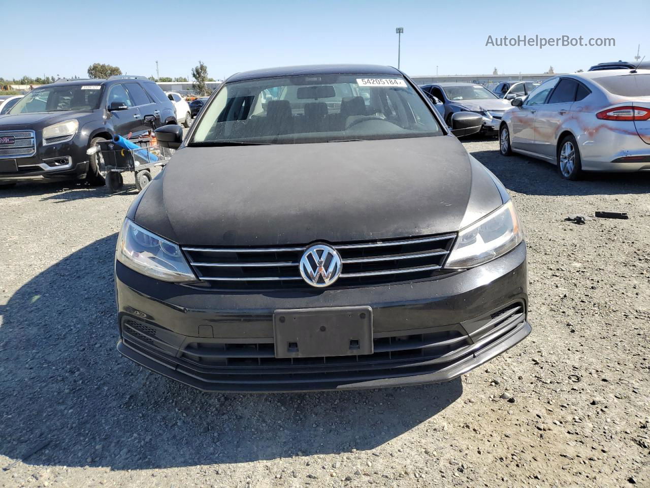 2016 Volkswagen Jetta S Black vin: 3VW267AJ9GM384145