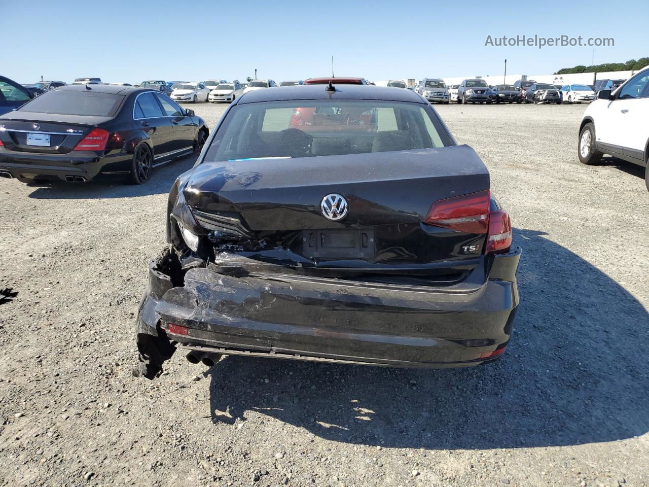 2016 Volkswagen Jetta S Black vin: 3VW267AJ9GM384145