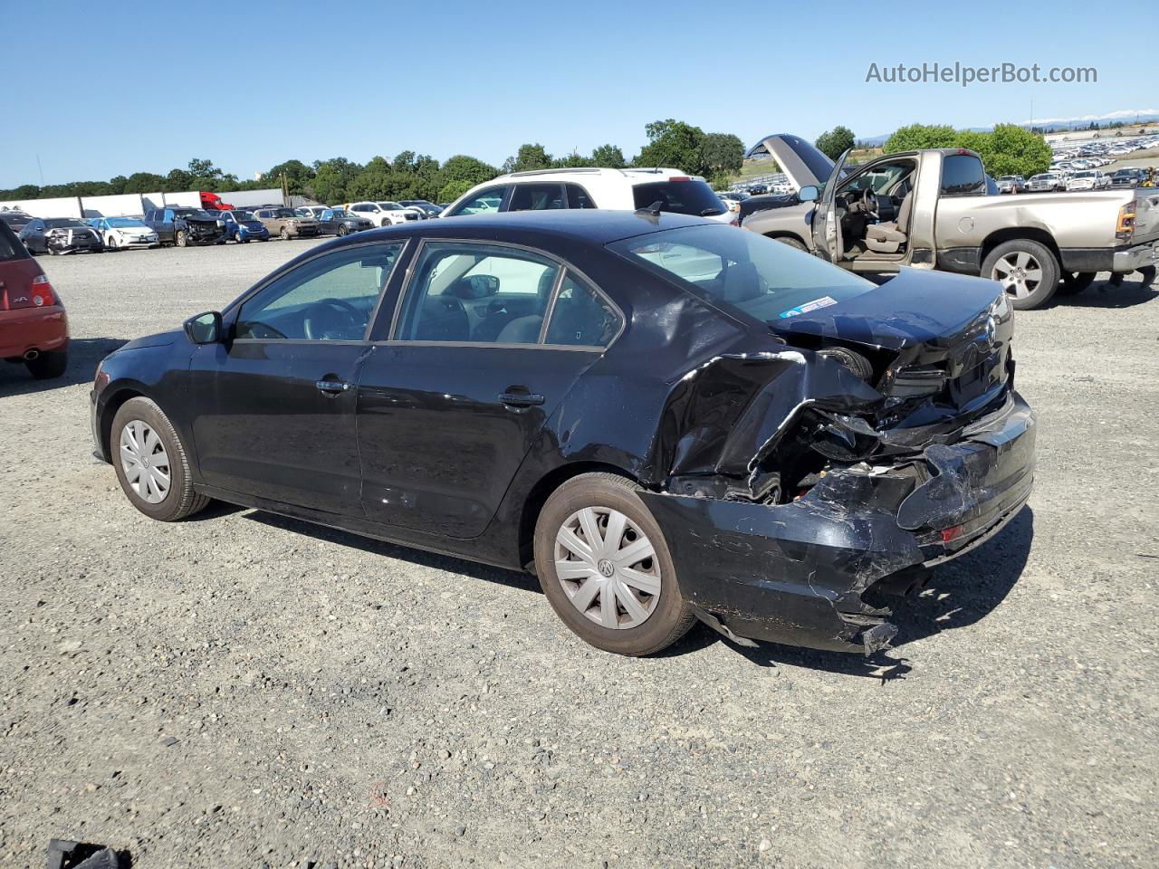 2016 Volkswagen Jetta S Black vin: 3VW267AJ9GM384145