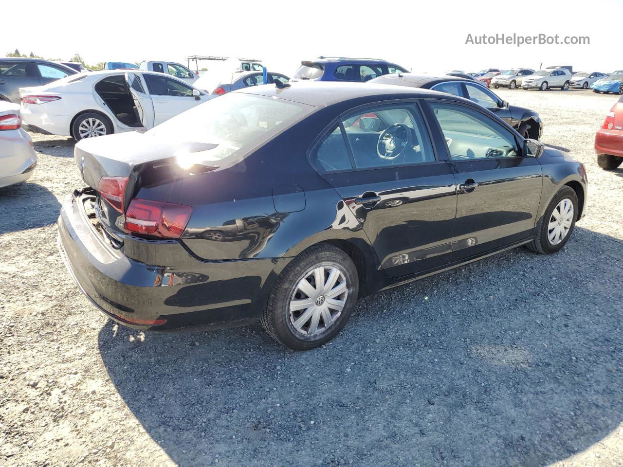 2016 Volkswagen Jetta S Black vin: 3VW267AJ9GM384145