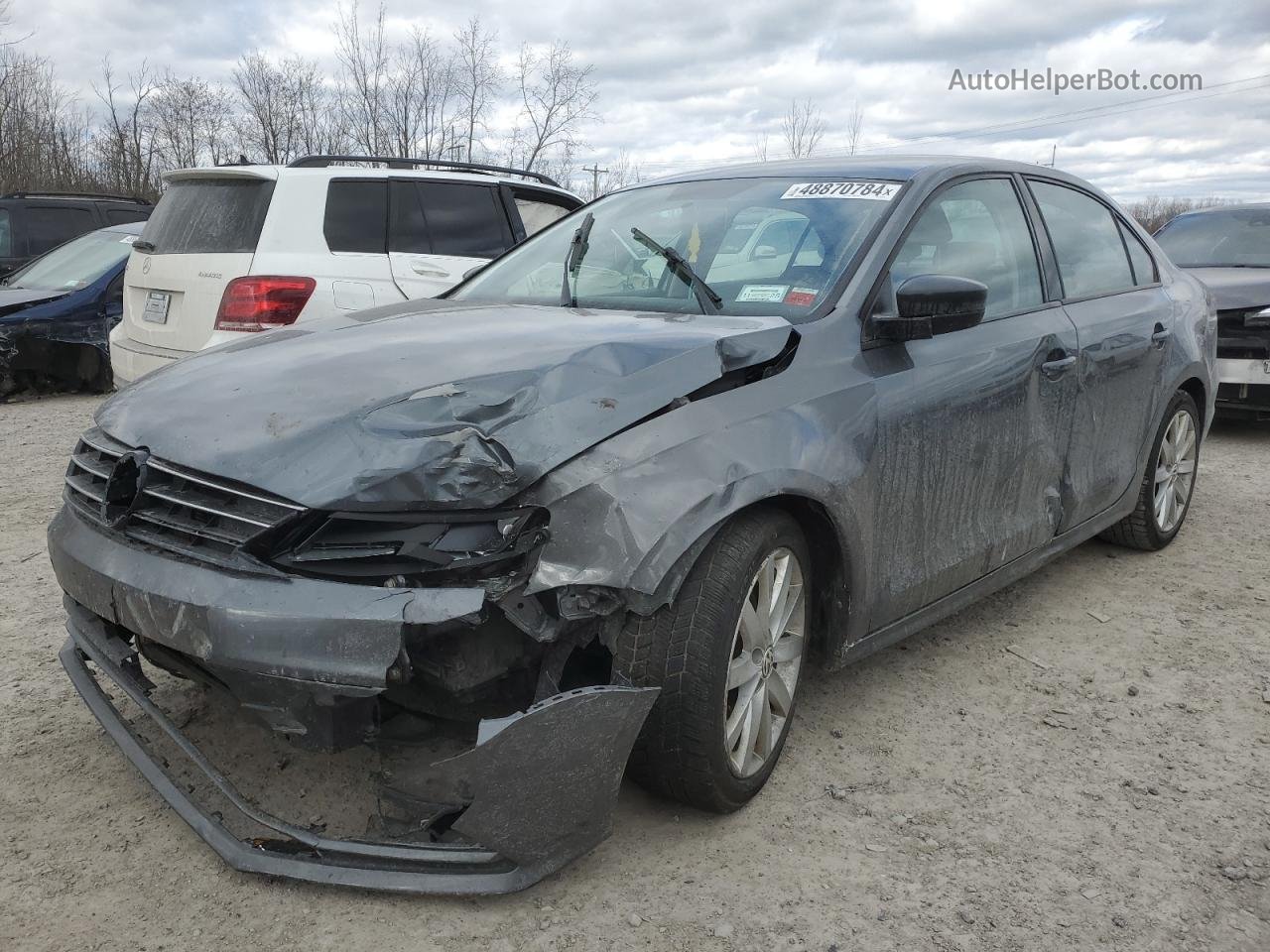 2016 Volkswagen Jetta S Gray vin: 3VW267AJ9GM390334