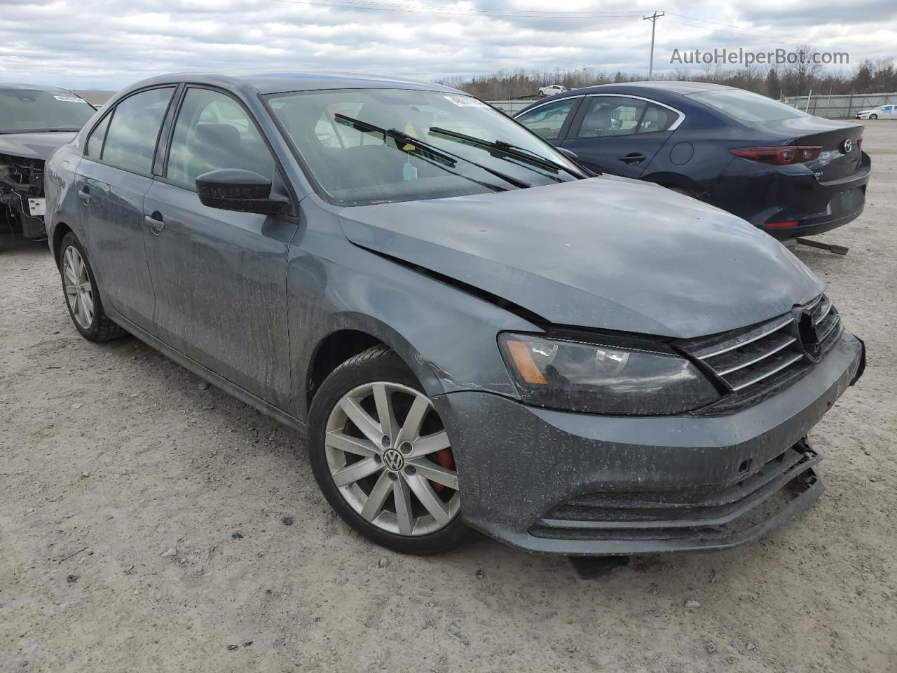 2016 Volkswagen Jetta S Серый vin: 3VW267AJ9GM390334