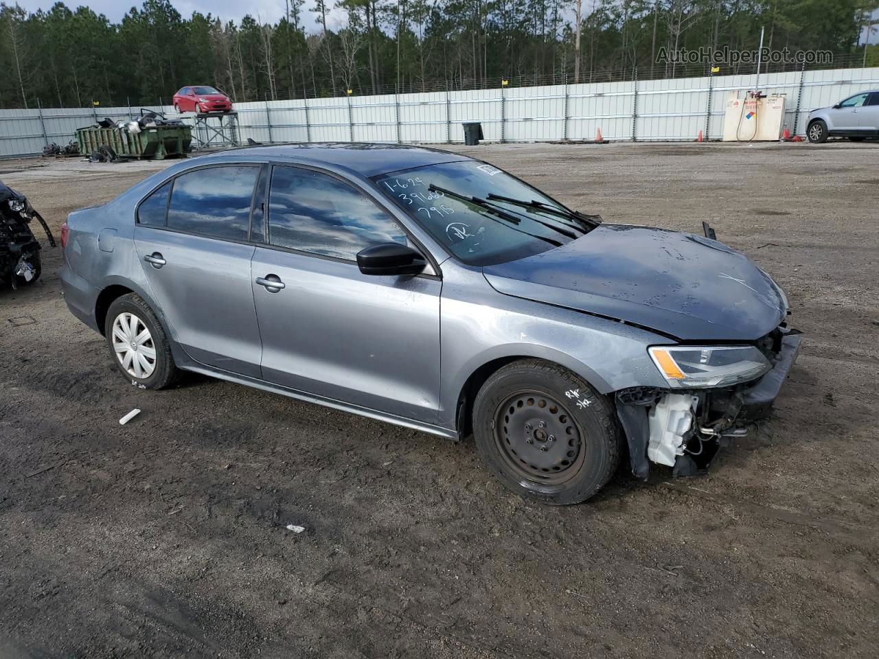 2016 Volkswagen Jetta S Серый vin: 3VW267AJ9GM397915