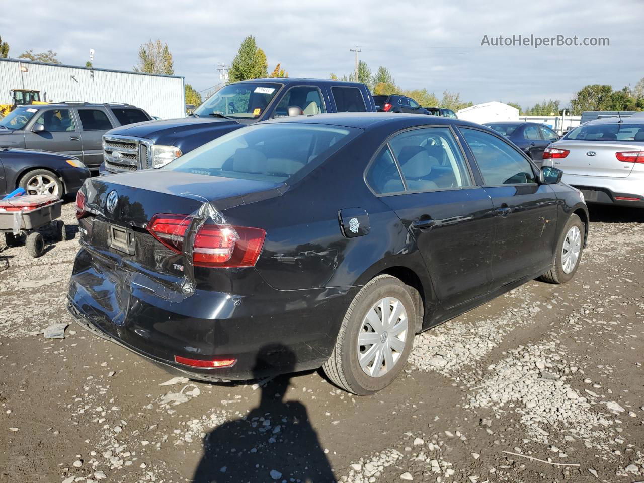 2016 Volkswagen Jetta S Black vin: 3VW267AJ9GM417094