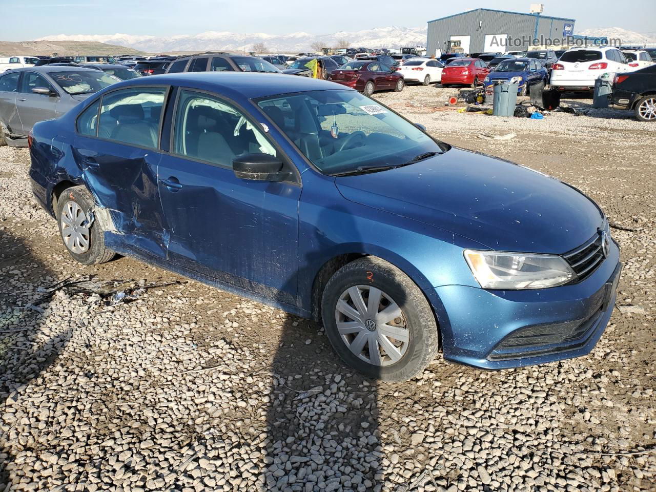 2016 Volkswagen Jetta S Синий vin: 3VW267AJXGM284409