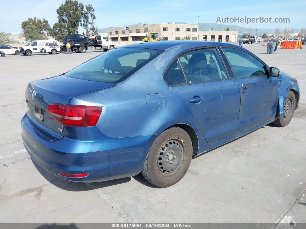 2016 Volkswagen Jetta 1.4t S Blue vin: 3VW267AJXGM341434