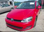 2015 Volkswagen Golf Tdi Se 4-door Red vin: 3VW2A7AU0FM018209