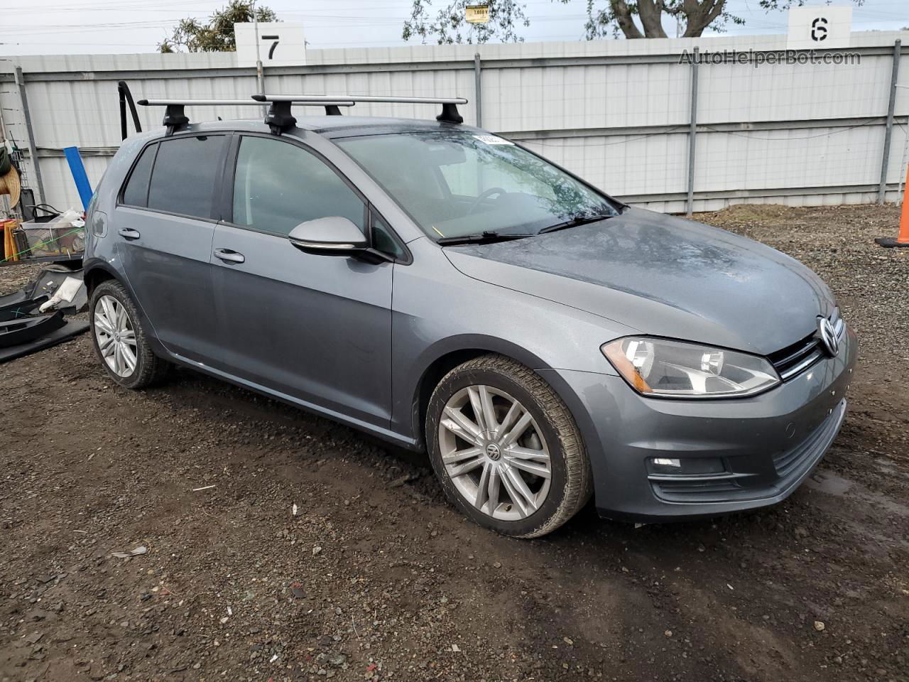 2015 Volkswagen Golf Tdi Gray vin: 3VW2A7AU0FM021465