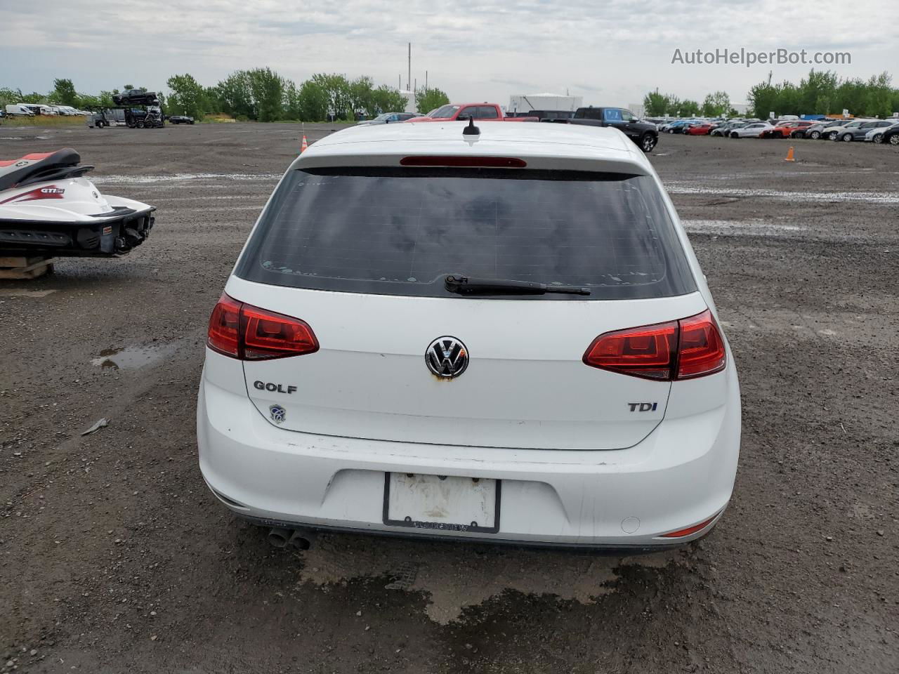 2015 Volkswagen Golf Tdi White vin: 3VW2A7AU0FM038430