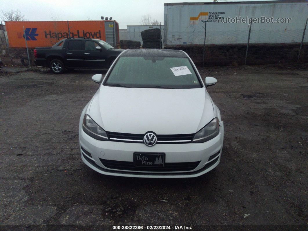 2015 Volkswagen Golf Tdi Se 4-door White vin: 3VW2A7AU0FM086820