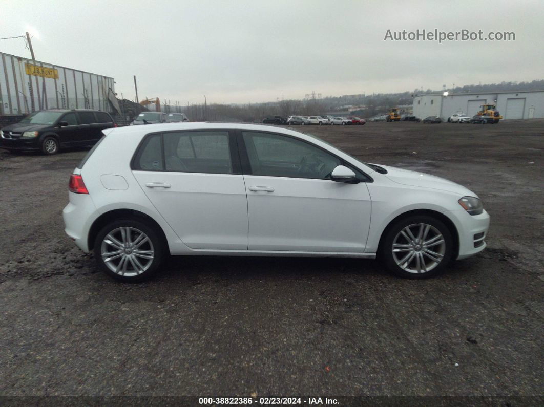 2015 Volkswagen Golf Tdi Se 4-door Белый vin: 3VW2A7AU0FM086820