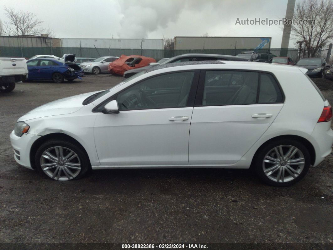 2015 Volkswagen Golf Tdi Se 4-door Белый vin: 3VW2A7AU0FM086820