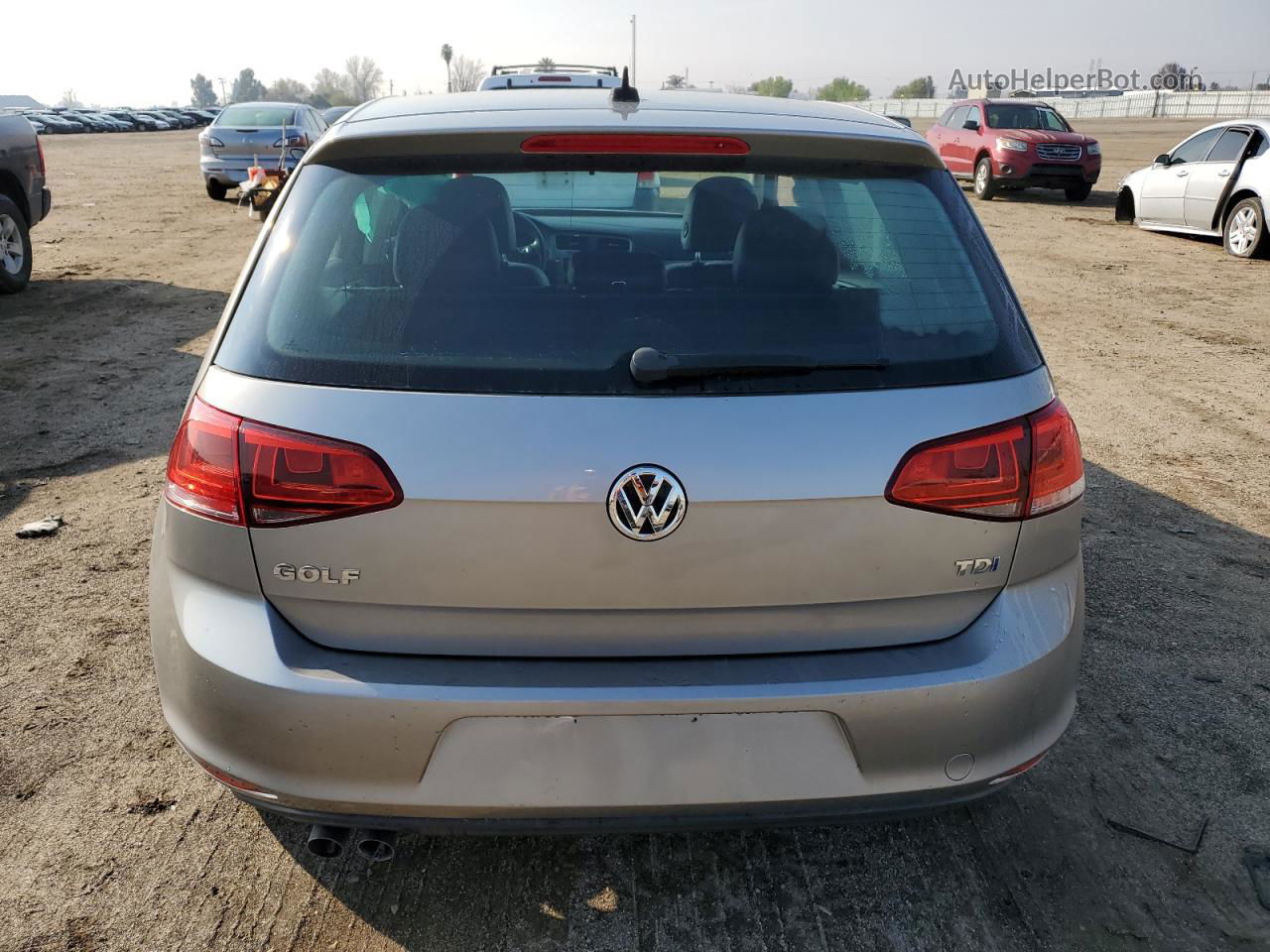 2015 Volkswagen Golf Tdi Серебряный vin: 3VW2A7AU0FM103048