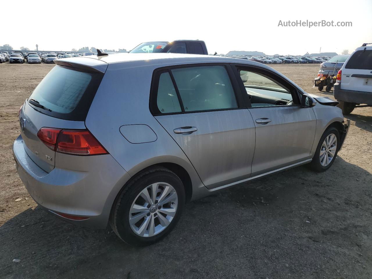 2015 Volkswagen Golf Tdi Silver vin: 3VW2A7AU0FM103048